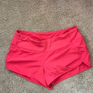 Pink Lululemon speed short size 6